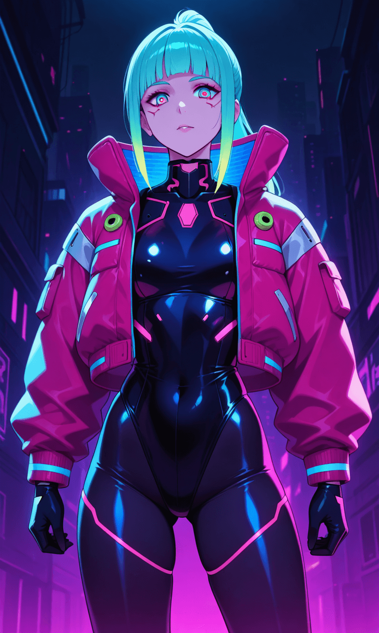 サイバーパンク風のキャラクター